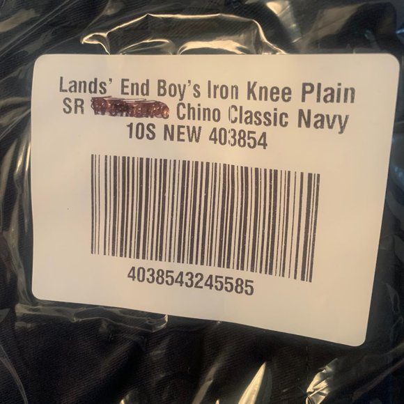 NWT LANDS' END IRON KNEE STAIN/WRINKLE RESISTANT CHINO PANTS NAVY 5 - Picture 8 of 10